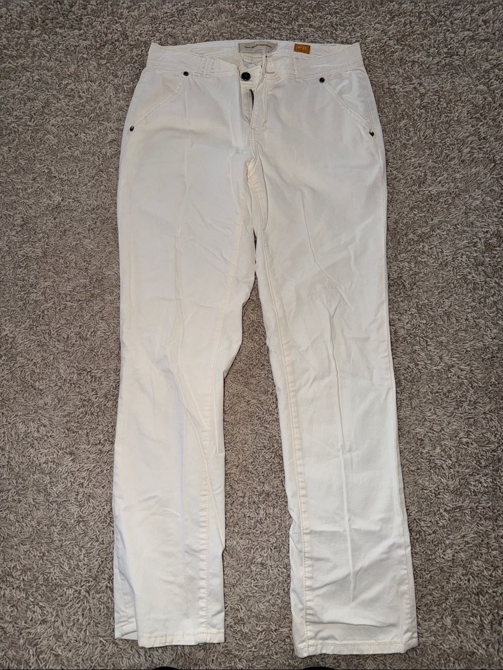 Pilcro and the Letterpress Cream High-Rise Pants